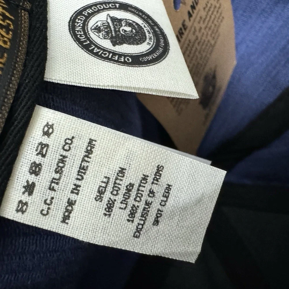 Filson Smokey Bear Corduroy Hat Blue Strap‎ Back NWT